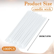 100pcs Sand Wax Candles 20cm/7.87in Candle Wicks, Specially For Making Sand Candles, Pearl Candles, Low Smoke Candle Wicks, Suitable For DIY Candle Making - Pure LED Wick - View 10
