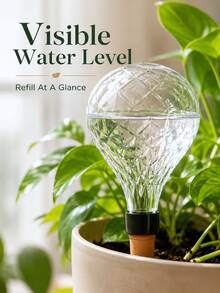 1個水滴造型自動澆水球，500ml 自動澆水尖頭，適用於室內盆栽植物，可愛透明綠色植物澆水助手，適合居家、辦公室與度假園藝照護 - 水滴形 - 查看 5