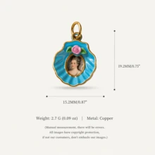 1pc New Pink Shell Pendant, Sweet And Cute Style, 14k Gold Plated Copper Pendant, Suitable For DIY Creative Necklace, Bracelet, Earrings, Bag Chain, Keychain, Waterproof And Sweat-Resistant, Suitable For Daily Casual Wear - Multicolor - View 25