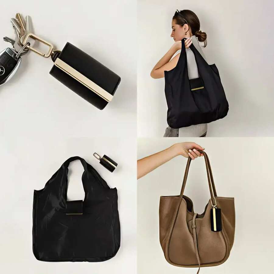 Reusable Expandable Shopping Bag, Foldable Keychain Grocery Pouch For ...