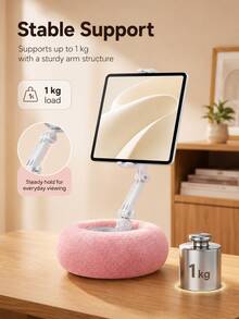 Foldable Pillow Phone Holder With Storage Compartment For Earphones And Charging Cables, 3-Axis Adjustable Mechanical Arm, Suitable For Bed, Sofa, Desk, Office And More - Multicolor - View 7
