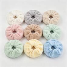 Grey Microfiber Quick-Dry Hair Towel And Plush Scrunchie Set, Fast-Absorbing Hair Wrap Bath Cap + Soft Large Scrunchie Combo, Women's Bathroom Shower Accessories - Multicolor - View 6