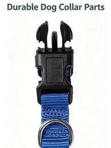 Conjunto de Coleira e Guia de Nylon Ajustável para Cachorro, Equipamento de Passeio Anti-Puxão Resistente de Cor Sólida, Durável para Cães Pequenos, Médios e Grandes, Passeio Diário, Caminhada e Treinamento de Cães - Multicolorido - Visão 7