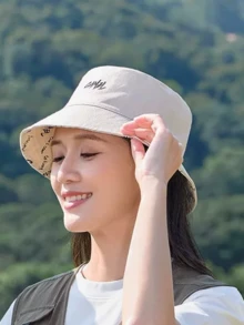 CAMEL CROWN Japanese Style Reversible Bucket Hat, Unisex Casual Sun Hat, Large Head Circumference, Multi-Functional Bucket Hat For Men And Women, Suitable For Bald Heads - Apricot - View 3