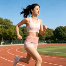 2件組粉色彈性隱形運動腰包，高腰舒適不緊繃，網布透氣，適合日常跑步、健身、戶外旅行 - 粉色2件 - 查看 2