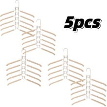 Perchero de 5 niveles Maximiza el espacio de tu armario con este perchero plegable de múltiples capas con gancho! Perchero multifuncional, perchero de metal y espuma de 5 niveles desmontable de alta gama organizador de almacenamiento multifuncional mágico antideslizante (La esponja antideslizante puede deformarse, por favor considera cuidadosamente si te importa) - Negro - Ver 23