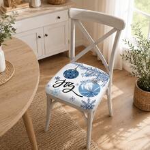 2/4/6pcs Set, Pattern Printed Milk Silk Seat Cushion Covers, Christmas, Can Be Used As Christmas Gifts, Christmas Decorations, High Elasticity Full Coverage Dining Chair Seat Cushion Covers, Removable Washable Dust-Proof Chair Protector Covers, Suitable For Kitchen Dining Chairs, Restaurant Chairs, Living Room Chairs, Office Chairs And Home Decor - Multicolor - View 4