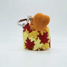 Keychain Holder With Random Gel Included, Bath, B&BW Original Silicone Figures, Body, Halloween, Dog, Heart, Chocolate, Autumn, Teacher - 芥末黃 - 查看 3