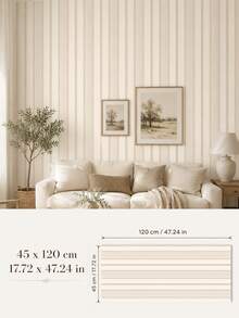 SUPSTICKER 1PC Peel And Stick Stripe Wallpaper, Removable PVC Wall Decal, Modern Vertical Line Wall Covering For Bedroom Living Room Home Decor, 4 Styles - Multicolor - View 14