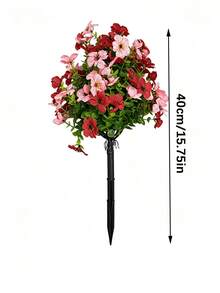 1pc Artificial Plant, Suitable For Outdoor Decoration. Realistic Artificial Silk Daisy And Eucalyptus Flowers, Perfect For Porch, Home, Patio, Balcony And Yard Decoration. Artificial Tree, Outdoor Porch, Wedding And Home Decor. - Multicolor - View 5