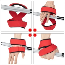 2 Buah Tali Pengikat Pergelangan Tangan Berbantalan Bentuk Angka 8 untuk Angkat Beban (Deadlift), Angkat Beban, Latihan Angkat Berat, Pull-Up, Palang Horizontal, Gym, dan Kebugaran - MultiWarna - View 7