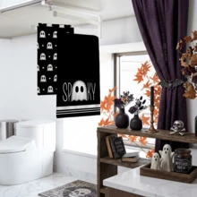 2/4/48pcs Halloween Series Hand-Painted Ghost Pattern Printed Kitchen Towels - Ultra Soft, Highly Absorbent Polyester Dishcloths And Hand Towels, Perfect For Holiday Decor, Kitchen Decor, Party Decor. - Multicolor - View 3