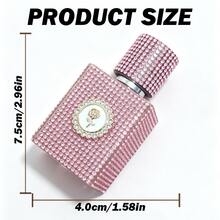 1PC 1.01oz Pink Gold Refillable Luxury Rhinestone Spray Bottle, Glass Perfume Container, Glass Perfume Atomizer, Travel Perfume Bottle, Suitable For Toner, Perfume, Shopping, Travel, Party, Daily Use - Multicolor - View 7