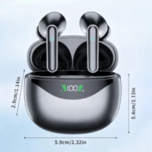 LIFEBEE 無線運動耳機，真無線入耳式耳機，高解析度立體聲，LED 充電盒，內建麥克風，男女通用 - 均碼 - 查看 7