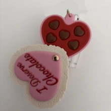 Keychain Holder With Random Gel Included, Bath, B&BW Original Silicone Figures, Body, Halloween, Dog, Heart, Chocolate, Autumn, Teacher - 粉色 - 查看 1