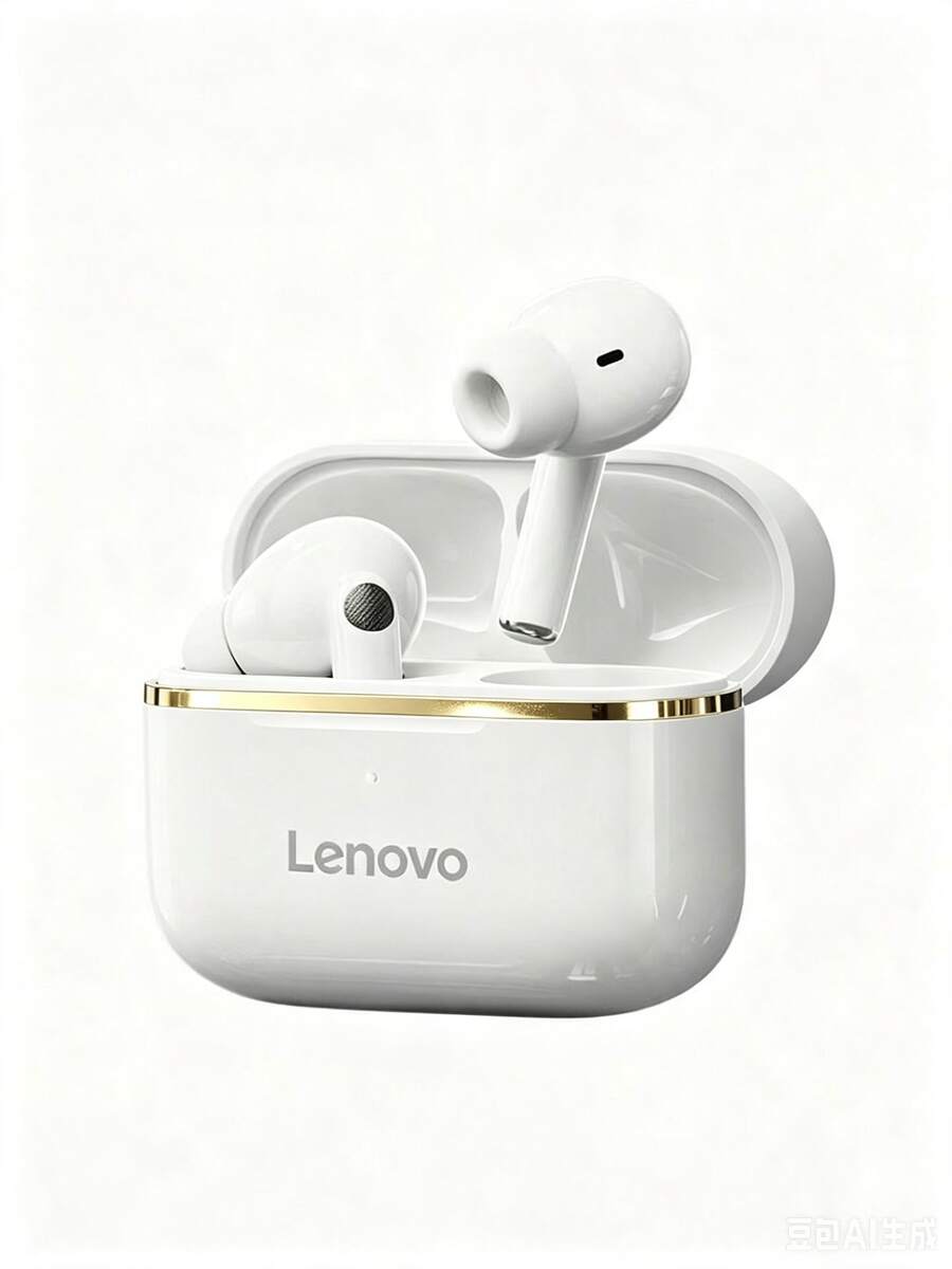 Lenovo EA230-5.4 蓝牙耳机：入耳式降噪、低延迟、高清通话、立体声、兼容多种设备 - 櫻花白 - 查看 1