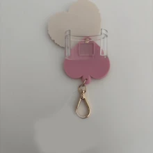 Keychain Holder With Random Gel Included, Bath, B&BW Original Silicone Figures, Body, Halloween, Dog, Heart, Chocolate, Autumn, Teacher - 粉色 - 查看 2
