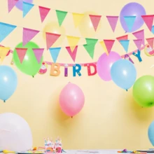 Set con 3 banderas decorativas, 5 metros de largo, reutilizable, adecuado para decoraciones de cumpleaños al aire libre, fiestas y decoraciones festivas - Multicolor 3 piezas - Ver 3