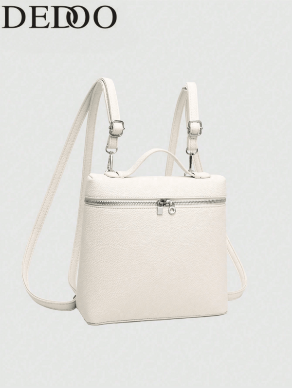 Dedoo Lychee Texture Square Mini Backpack For Women,Multifunctional Casual Bag With Adjustable Shoulder Strap,Great For Commuting,Shopping,Trips Daily Use