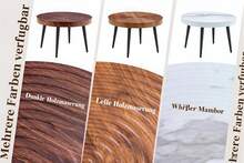 Round Coffee Table Brown Wood - Side Table Brown Color - Walnut - View 9