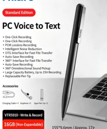PHILIPS Professional High-Definition Noise-Canceling Voice Recorder For Meetings And Students, Portable Recording Device - View 9