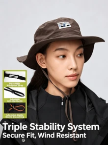 CAMEL CROWN High UV Protection Bucket Hat, Wide Brim Sun Hat, Lightweight Breathable Sweat-Absorbent Hat, Suitable For Casual And Outdoor Sports - Ranger Brown - View 3