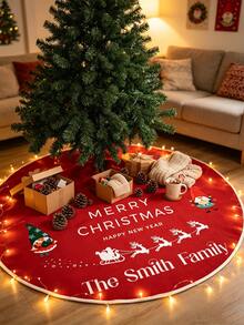 Tree Skirt Personalized Christmas Gifts, Personalized Christmas Family Tree Skirt, Custom Christmas Tree Family Holiday Decorations, Xmas Pine Tree Decorations, Gift For Christmas, Custom Name Tree Skirt, Christmas Home Decor, Family Tree Skirt - Home Decor - View 6
