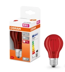 BOMBILLA LED A60 ROJA 2.5w E-27 OSRAM - - - Ver 2
