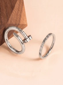 3PCS/Set Elegant 925 Sterling Silver Zirconia Rings For Women, Long-Lasting Color, 18K Stainless Steel Zirconia Rings, Size 6-10, Wedding Season Gift, Valentine's Day Gift, Waterproof And Fade-Resistant - Silver - View 11