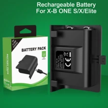 Rechargeable Battery Pack For Series One/S/X/Elite Controller, 600mAh, 2-3H Fast Charge For 20-25H Playtime, LED Power Indicator, ABS, Black, Battery For Gamers - Black - View 2