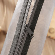Minimalist 3D Mesh Pencil Case, Large Capacity Transparent Zipper Stationery Storage Bag, Portable Handheld Pencil And Cosmetic Organizer, Suitable For School Or Office Daily Use - A - View 3