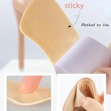 4 Pairs Soft Sponge Heel Pads, Breathable Fabric Waterproof Heel Cushions With Strong Self-Adhesive Backing, Ergonomic Curve Non-Slip Heel Buffers, Unisex, Suitable For Plus Size Shoes, Stilettos, Sneakers And Leather Shoes, Essential Accessory To Protect Feet From Friction Damage.Heels, Shoe Accessories, Travel - Multicolor - View 6