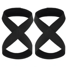 2 Buah Tali Pengikat Pergelangan Tangan Berbantalan Bentuk Angka 8 untuk Angkat Beban (Deadlift), Angkat Beban, Latihan Angkat Berat, Pull-Up, Palang Horizontal, Gym, dan Kebugaran - MultiWarna - View 8