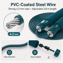 Sports Outdoor Foam Grip Smooth Bearing Jump Rope, PVC Coated Steel Wire Fitness Jump Rope, Portable Fitness Equipment, Adjustable Length, Suitable For Men And Women, Applicable For Home Gym, Outdoor Workout And Weight Loss Training - Multicolor - View 6