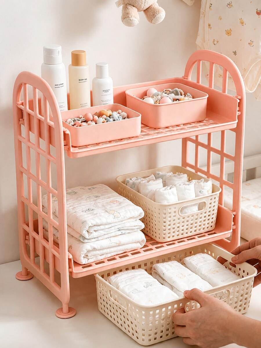 This Baby Room Desktop Storage Box Can Store Baby Diapers, Wet Wipes, Hair Accessories And Other Baby Supplies - Storage Rack - View 1