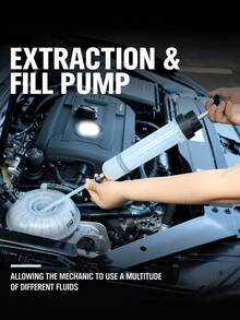 Dual-Use Oil & Fluid Suction And Filling Tool For Cars And Motorcycles, Manual Liquid Extraction And Filling Injection Pump, Manual Vacuum Pump For Engine Oil, Brake Fluid, Transmission Fluid, Coolant, Automotive Maintenance And Repair Injection Tool - A - View 2