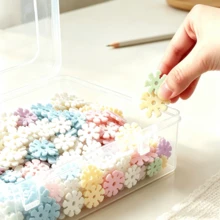 1/2pcs Flip-Top Storage Box, Transparent Plastic With Snap Closure, Large Capacity, Suitable For Storing Various Small Toys, Small Parts, Living Room Storage, Bedroom Storage, Bathroom Storage, Multi-Functional Storage Box, Home Decor, Remote Control Storage - Transparent - View 3