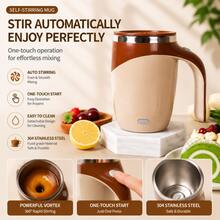 Self-Stirring Mug: Rechargeable Automatic Magnetic Self-Stirring Coffee Mug, Rotating Home Office Travel Mixing Cup, For Stirring Coffee, Chocolate, Milk, Protein Powder, Cocoa, Etc., Perfect For Office, School, Gym - 咖啡棕 - 查看 1