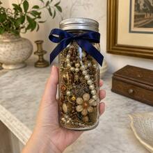 Golden Hour Floral Charm Mystery Jewelry Storage Jar Gift Set 15pc T9070 - Multicolor - View 1