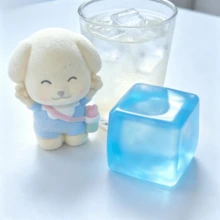 Tachimi 1pc Mini Ice Cube Shaped Soft Squeeze Slow Rebound Stress Toy, Desktop Decompression Squeeze Toy, Cool Design, Suitable For Desktop Collection And Home Decor, Individually Packaged, Random Shipment - Multicolor - View 2