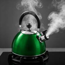 2.5L Whistling Kettle, Large Capacity, Stainless Steel, Whistle Alert, Design, Suitable For: Outdoor, Daily, Tea Pot - Multicolor - View 9