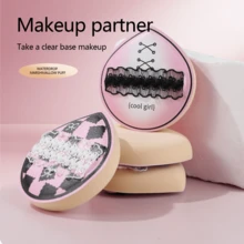 2pcs Large Teardrop-Shaped Super Soft Wet & Dry Foundation Puff, Non-Absorbent Thick Cotton Candy Makeup Sponge - Multicolor - View 2
