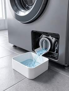 White Washing Machine Drain Pan, Practical Anti-Overflow Design, Suitable For Front-Loading Washing Machines, Easy Installation In Minutes - Multiple Styles - View 1