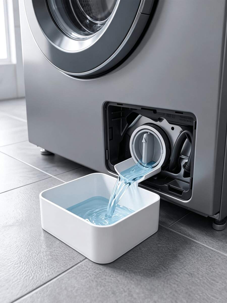 White Washing Machine Drain Pan, Practical Anti-Overflow Design, Suitable For Front-Loading Washing Machines, Easy Installation In Minutes - Multiple Styles - View 1