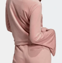 Adidas 女款時尚街頭風百搭圓領套頭運動衫 FN2792 - 活力粉 - 查看 3