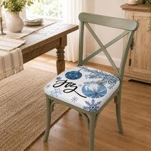 2/4/6pcs Set, Pattern Printed Milk Silk Seat Cushion Covers, Christmas, Can Be Used As Christmas Gifts, Christmas Decorations, High Elasticity Full Coverage Dining Chair Seat Cushion Covers, Removable Washable Dust-Proof Chair Protector Covers, Suitable For Kitchen Dining Chairs, Restaurant Chairs, Living Room Chairs, Office Chairs And Home Decor - Multicolor - View 2