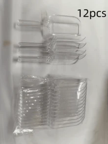 6pcs Mini Transparent Plastic Kitchen Spoons, Multi-Functional Small Ice Scoops, Buffet Spoons, Suitable For Weddings, Candy, Desserts, Buffet, Ice Cream, Protein Powder, Coffee, Tea [Reference Image 5] - Clear - View 8