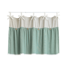 1Pc,Oven Skrit Curtain,Tie Top Adjustable Bow Tie Crochet Lace With Wooden Buttons Tirm Oven Cover Curtain,Farmhouse Stove Curtain For Kitchen Stove From,Dishwasher,Window Valance Decortive - Blue - View 13