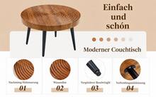 Round Coffee Table Brown Wood - Side Table Brown Color - Walnut - View 8