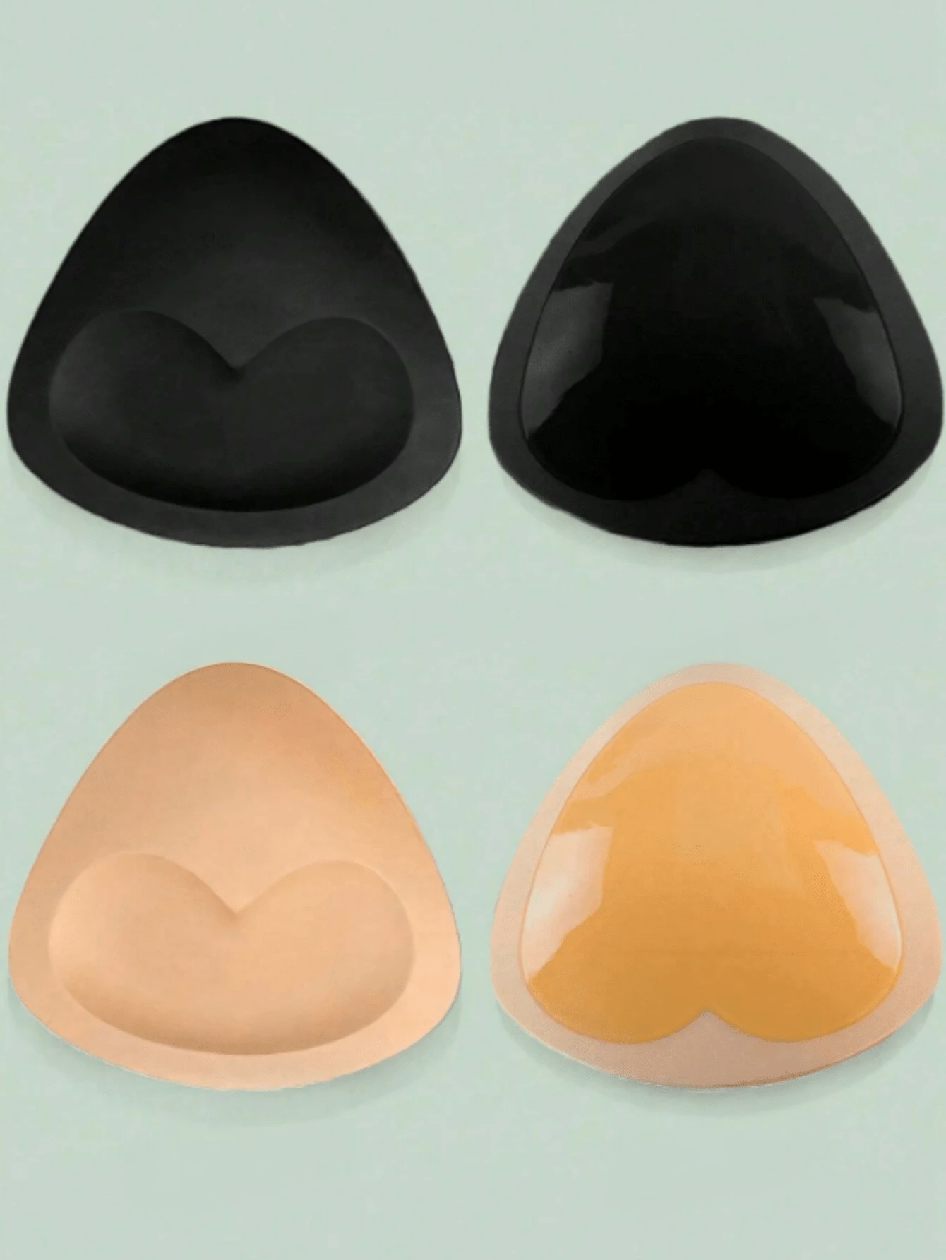 Almohadillas de sujetador de espuma gruesa con efecto push-up y autoadhesivas para mujer, adecuadas para múltiples ocasiones - Multicolor - Ver 1